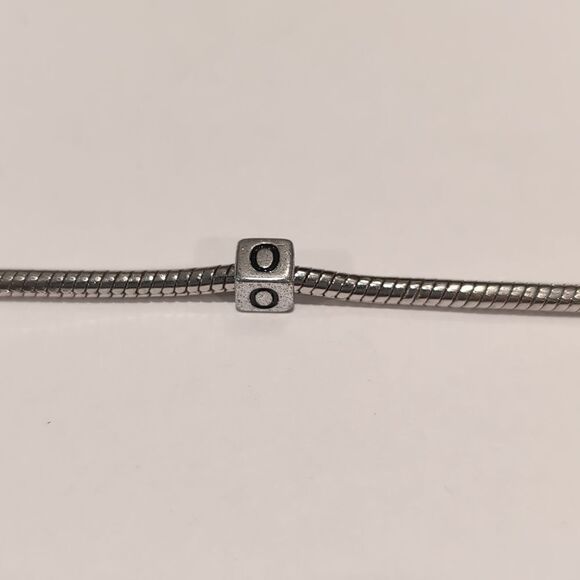 Silver O Spacer Charm for Pandora Style Bracelet - Picture 4 of 5